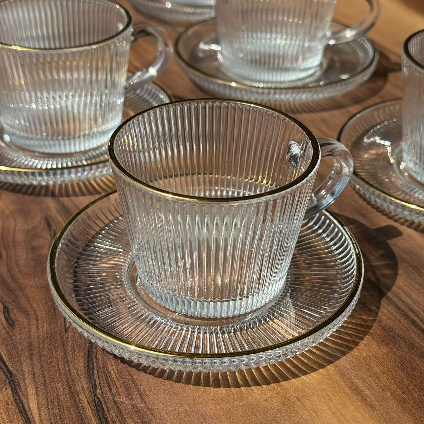 مۆدێرن Elegance Gold-rim Teacup Collection