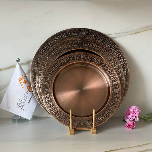 Elegant Metal Serving Tray (Gold / Bronze)