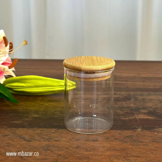 Simple Wooden Lid Storage Jar