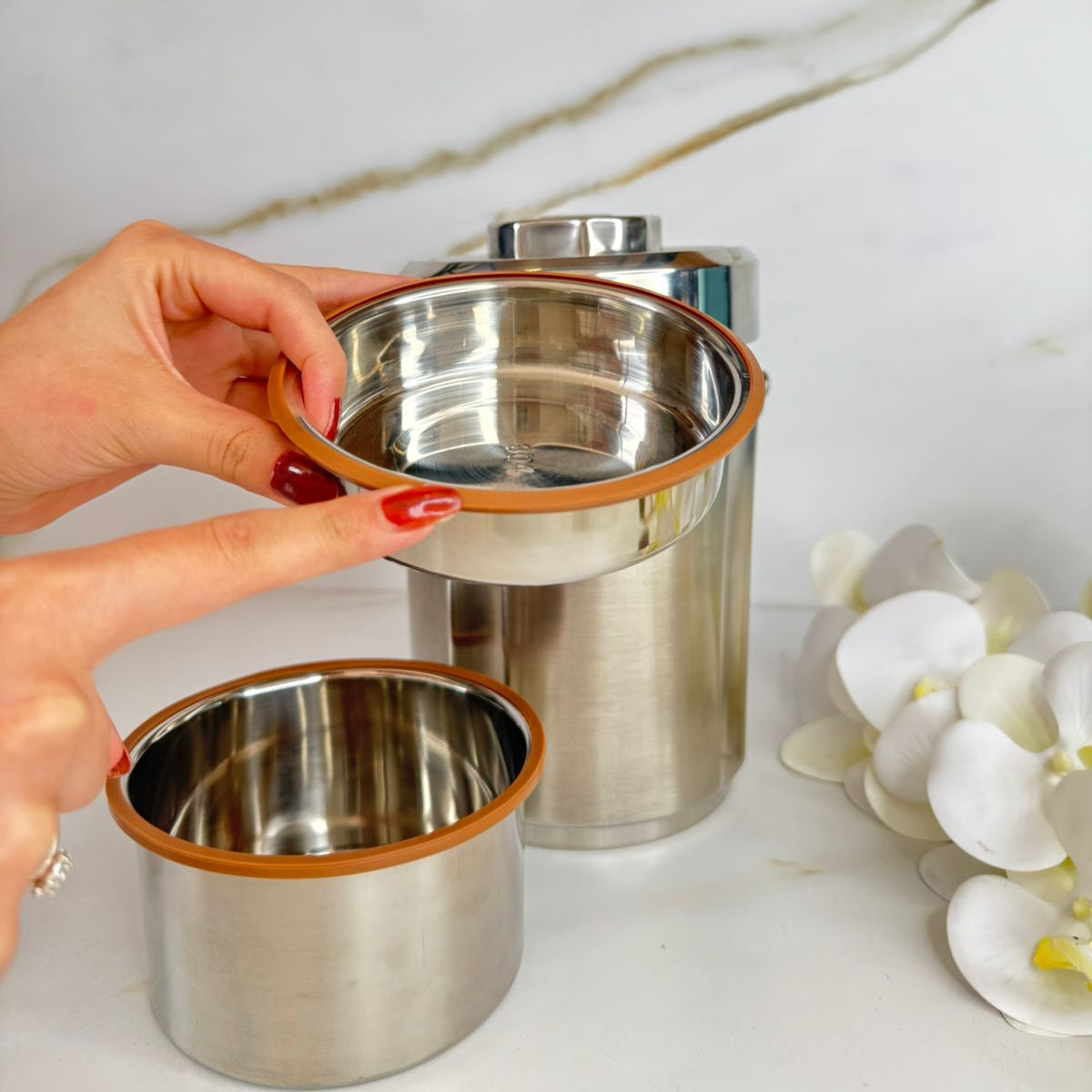 صندوق غداء محمول من الفولاذ المقاوم للصدأ