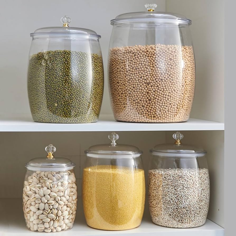 3PCS of Durable Organizer Jar Set With Lids