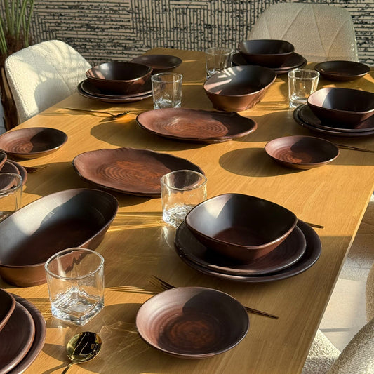 Modern Elegant Melamine Dinnerware Plate Set