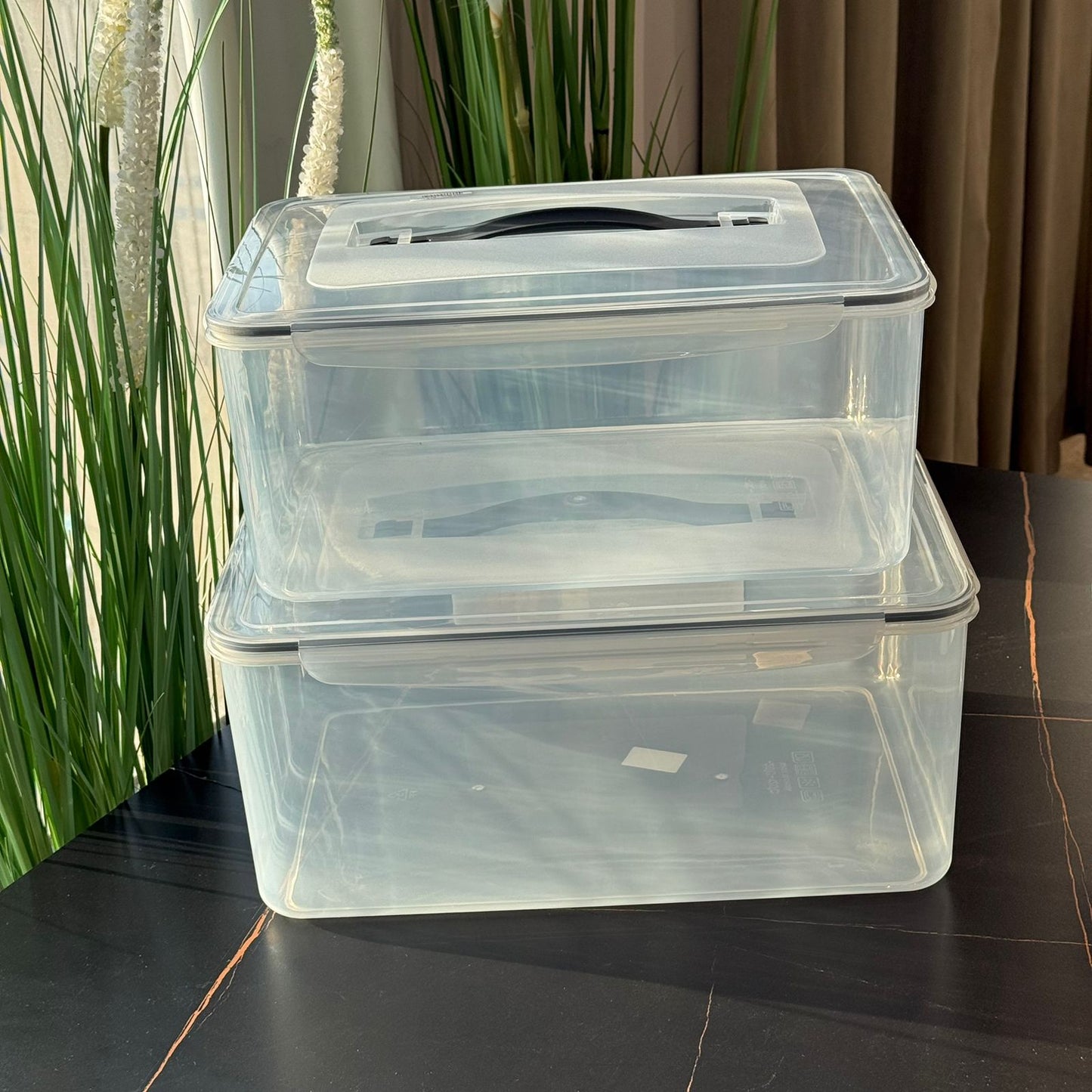 Stackable Multi-Purpose Storage Boxes - Set of 2