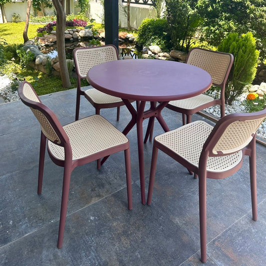 Sam Plastic Table & Mary Chair Outdoor Furniture Set