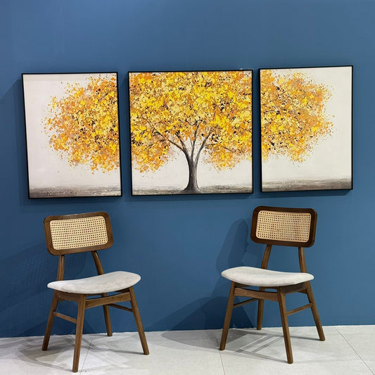 داری پاییزی زێڕین – سێتی هونەریی مۆدێرنی دیواری (٣ پارچە)