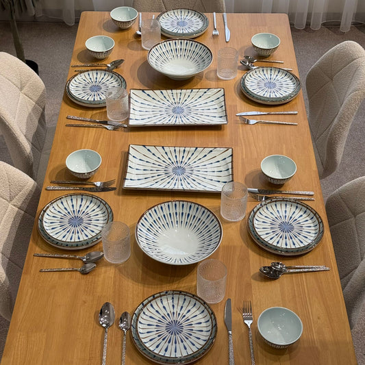 Modern Blue Pattern Dinnerware Set
