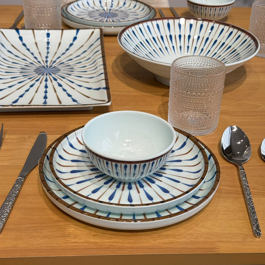 سێت قاپی مۆدێرنی شیک بە نەخشی شین