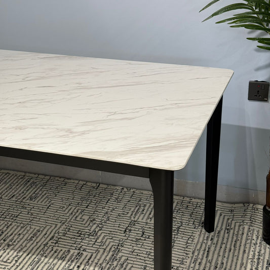 YANICE MARBLE - مێزی نانخواردنی دار مۆدێرن