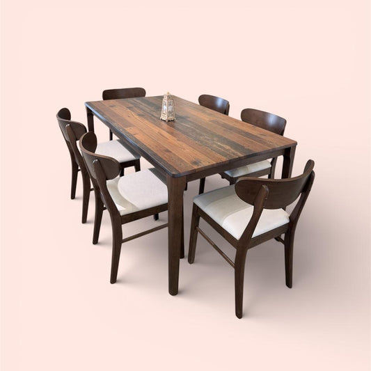 ADRIAN مێزی شێوازی کۆن و IYAN کورسی مۆدێرن سێتی نانخواردنی لوکس