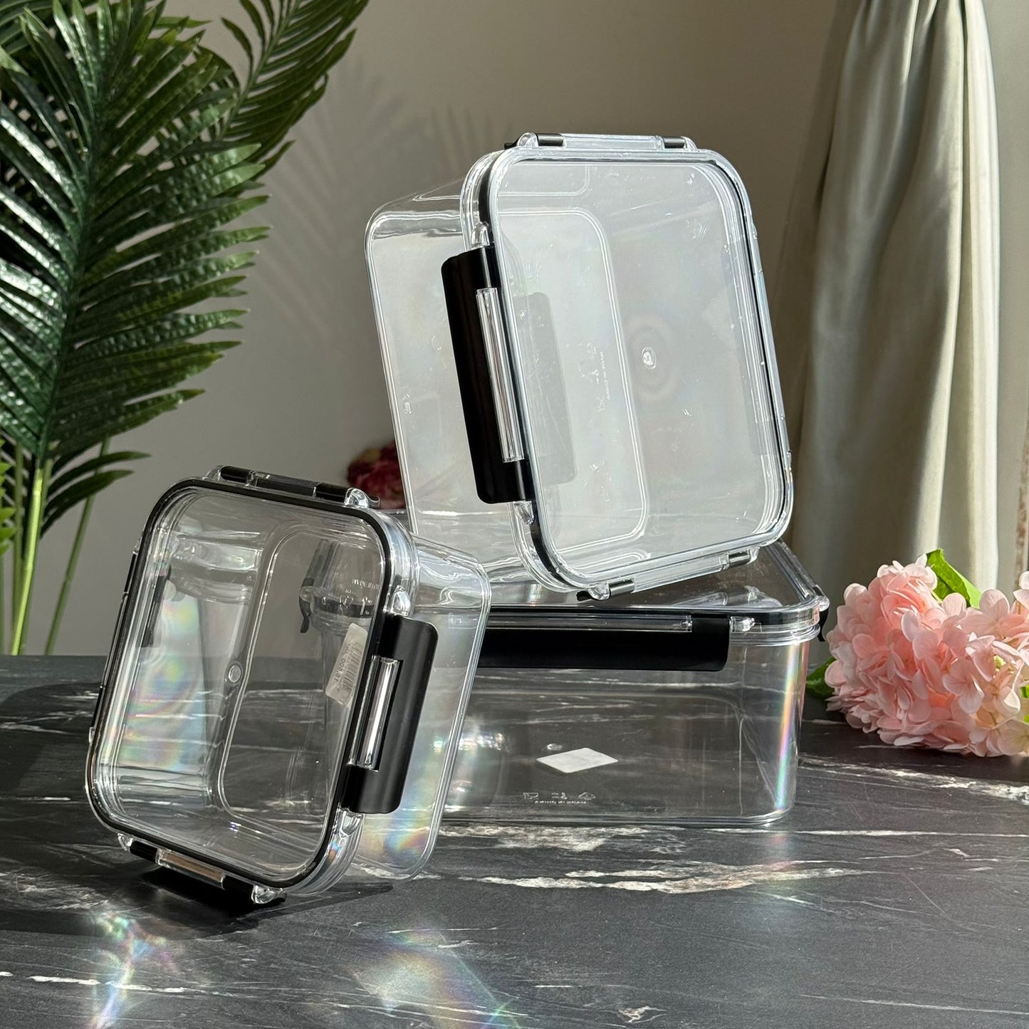 Multi-Purpose Storage Container Set with Locking Lids
