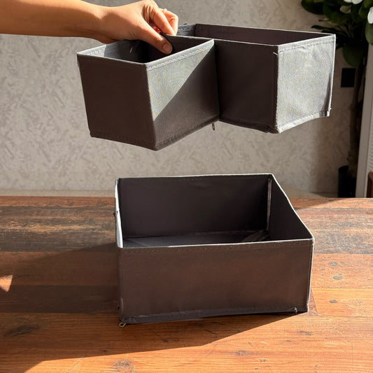 Multipurpose Foldable Fabric Drawer Organizer & Storage Box Set