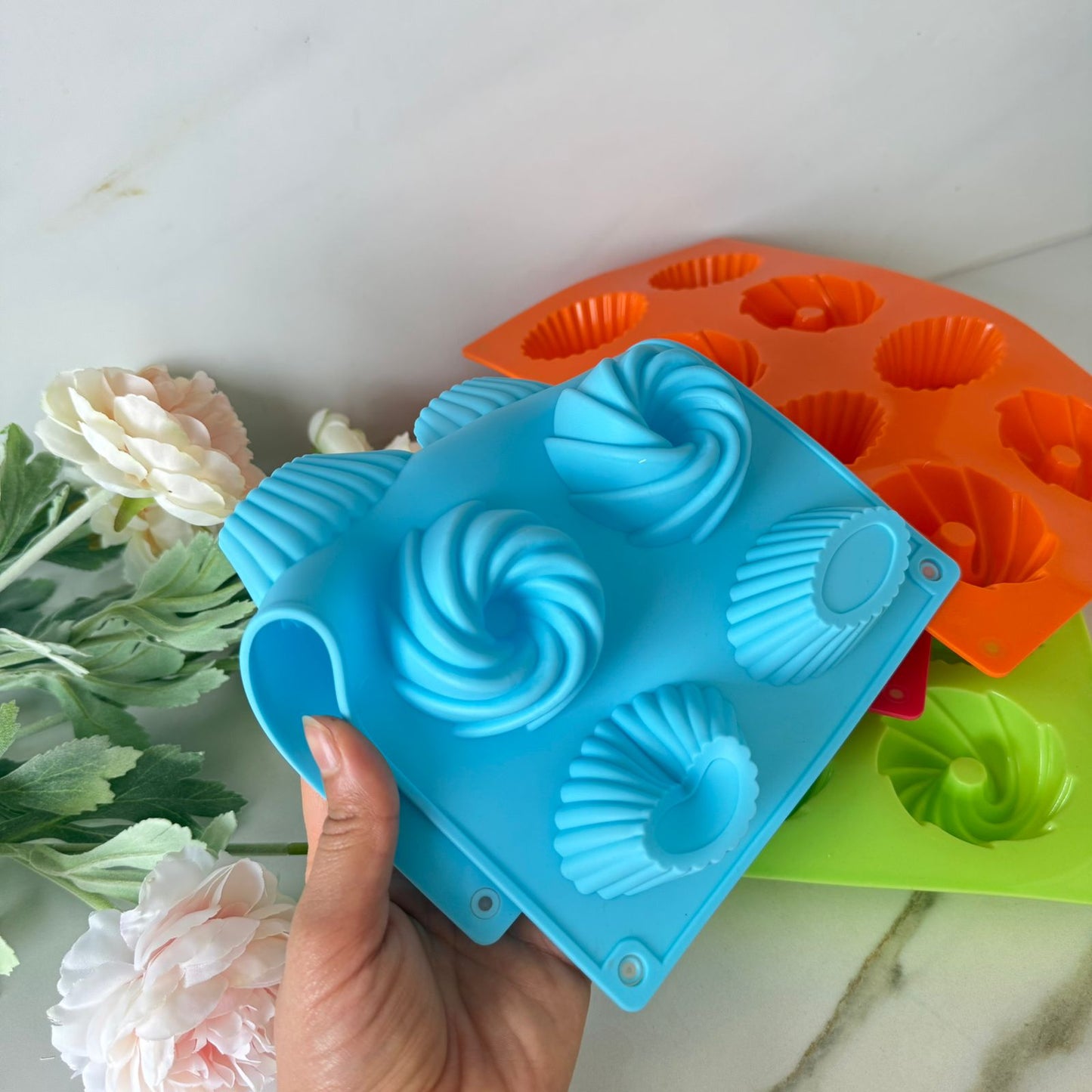 Colorful Silicone Mini Cake & Chocolate Molds (Multi-Shapes)