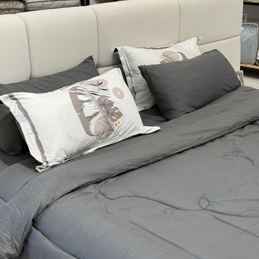 Elegant Grey Bedding Set – 6 Pieces