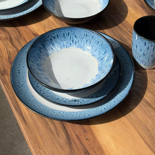 ئاورۆرا تەم -16-pcs سێتێکی ئێوارەی شین و پەڵەدار