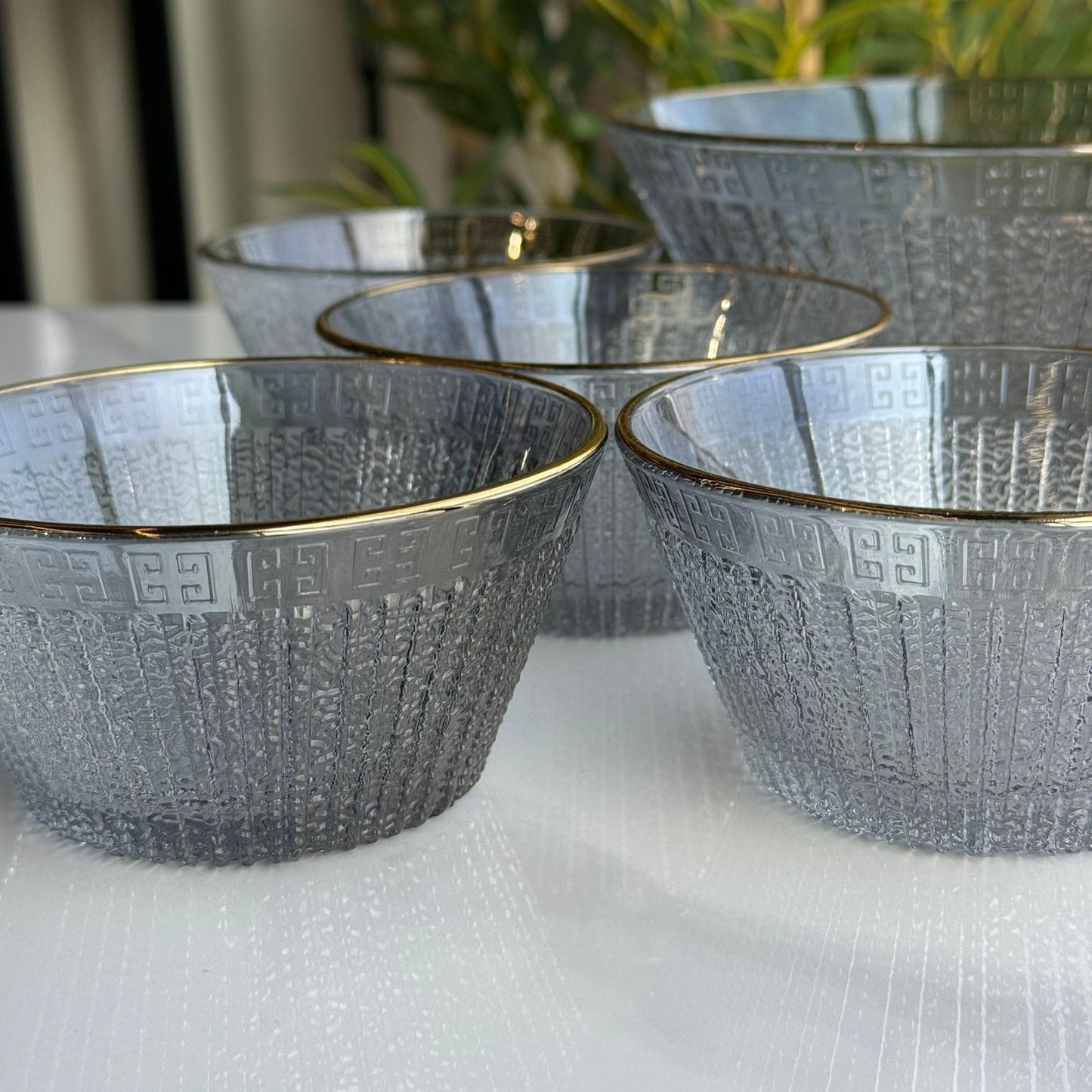 Luxury Glass Dessert & Salad Bowl Set