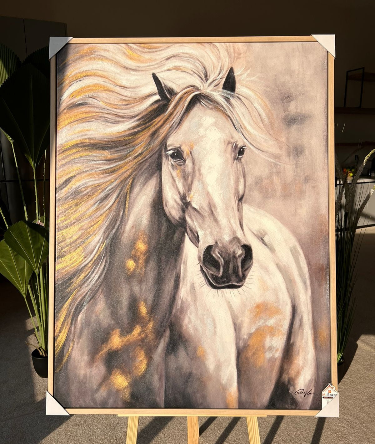 لوحة فنية مرسومة يدويا قياس 120x90 سم
