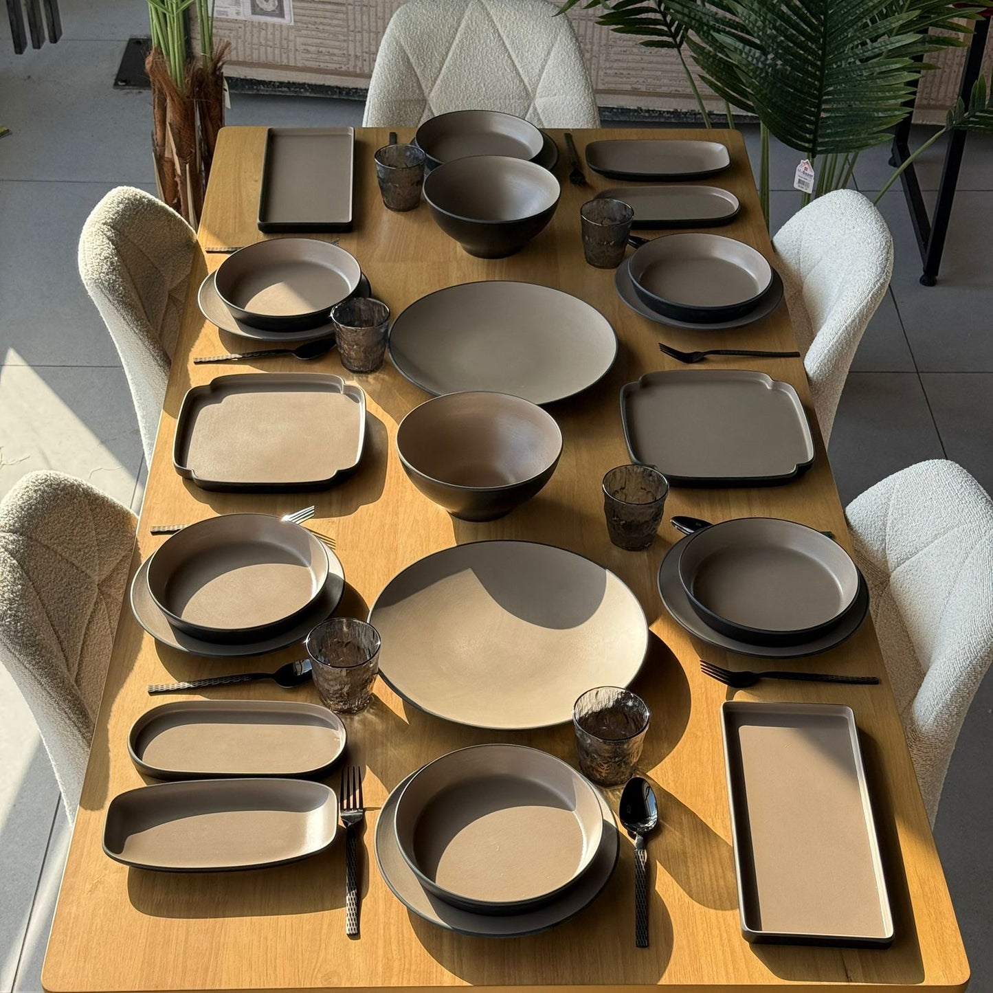 Modern Minimalist Melamine Dinnerware Plate Set