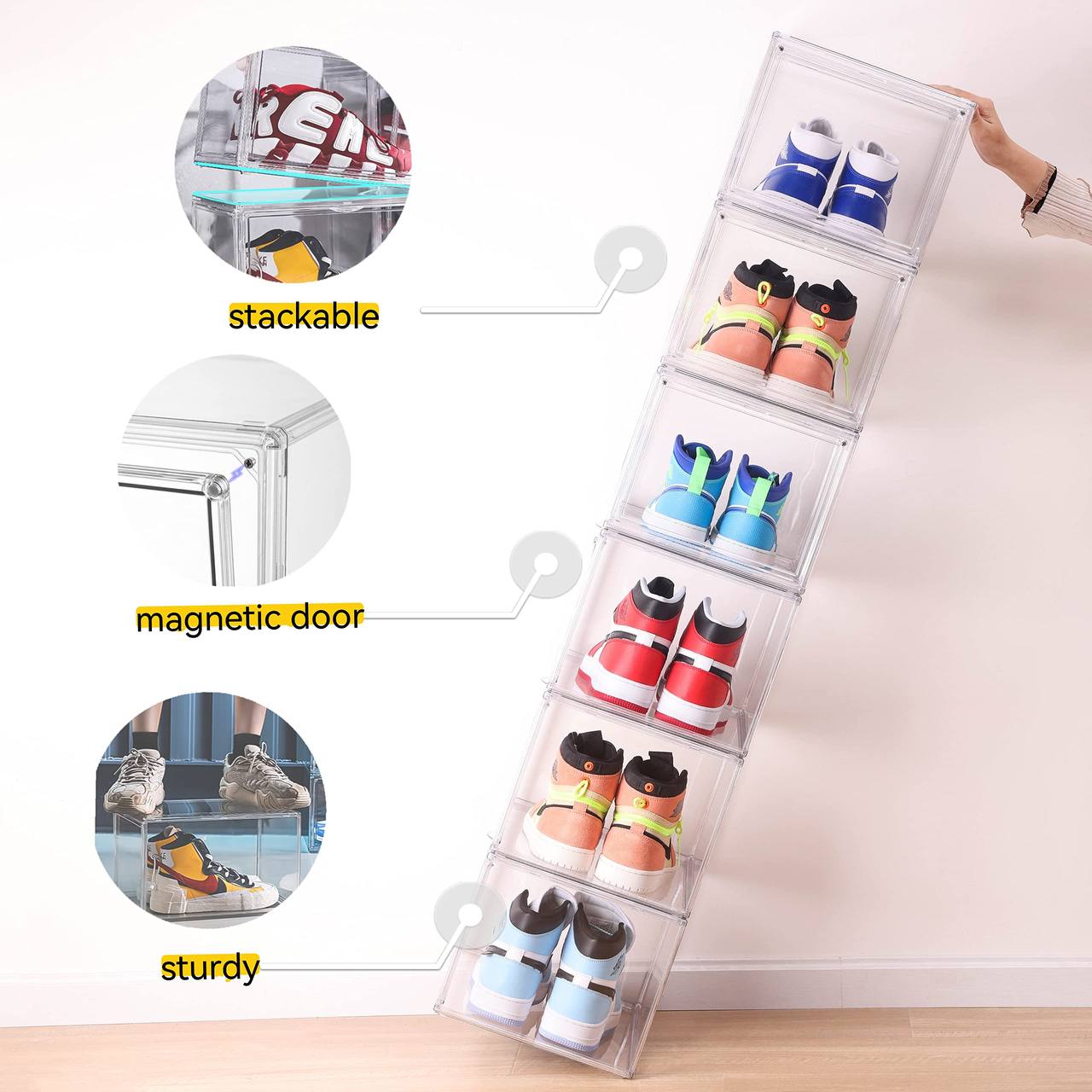 Magnetic Shoe Storage Boxes