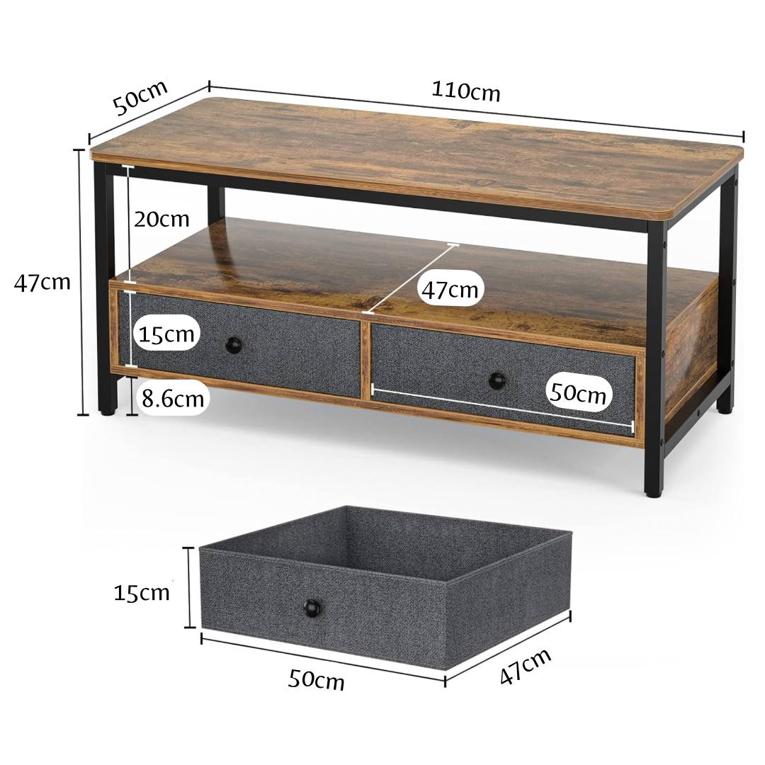 Coffee Table with Storage Drawers