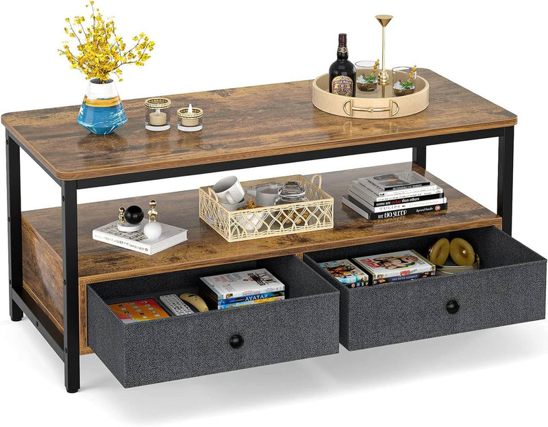 Coffee Table with Storage Drawers
