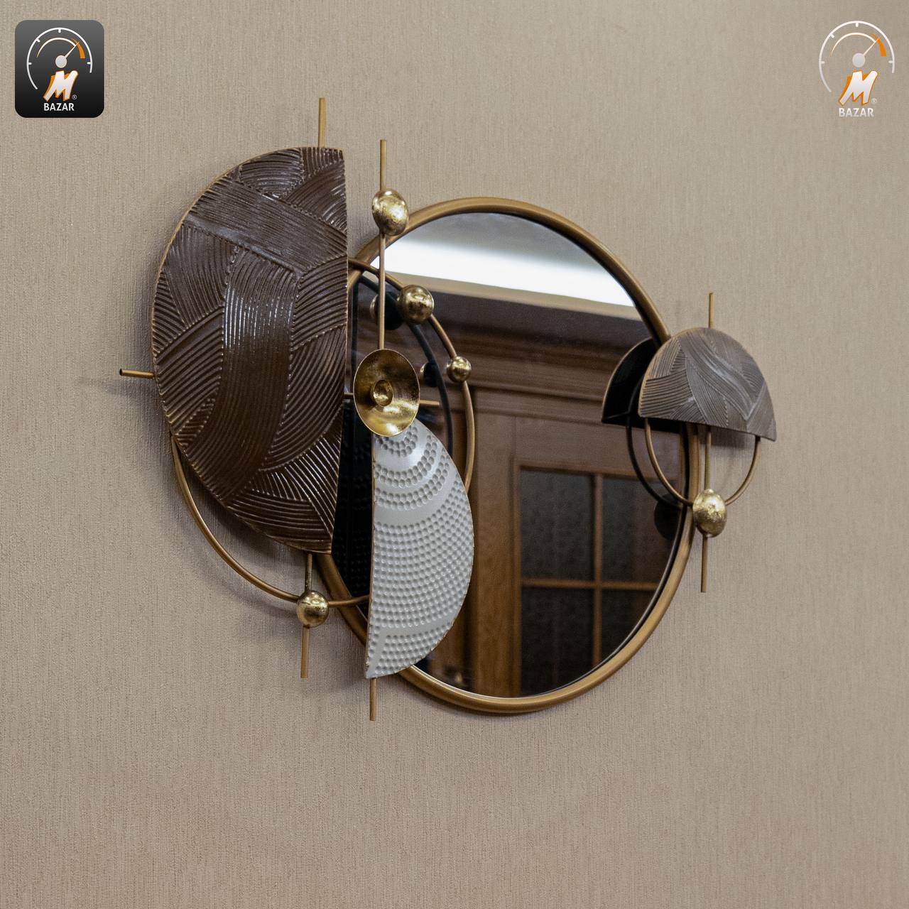 Round Cluster Metal Wall Decor & Mirror