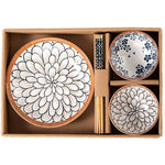 3-Pack Japanese Style Ceramic Bowls