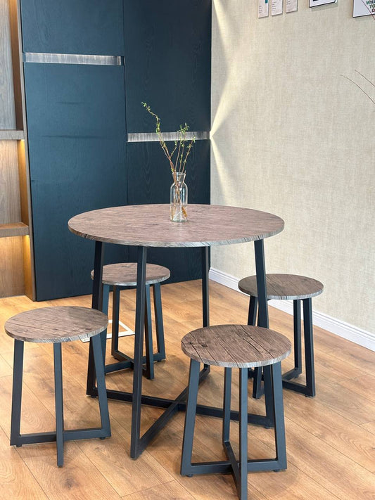 مجموعة طاولة طعام مستديرة حديثة