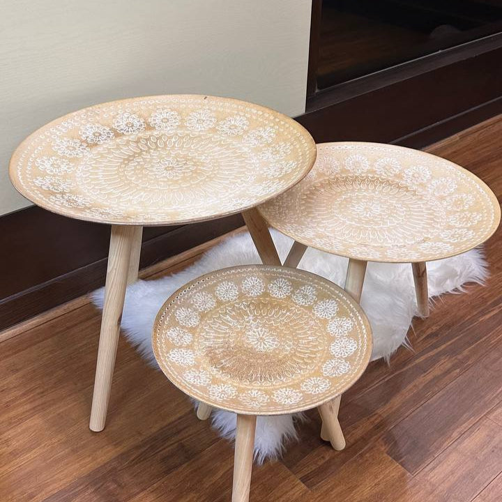 Y543 Retro Coffee Table Plate Shape Set