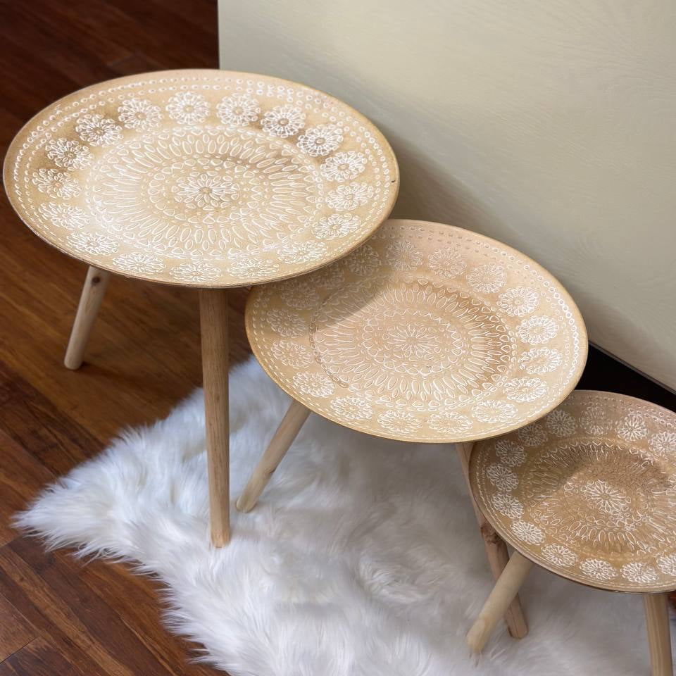 Y543 Retro Coffee Table Plate Shape Set