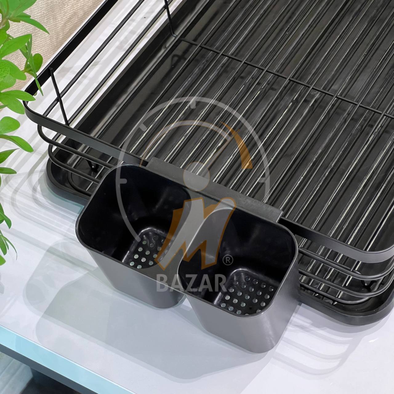 2 tier countertop dish holder rack