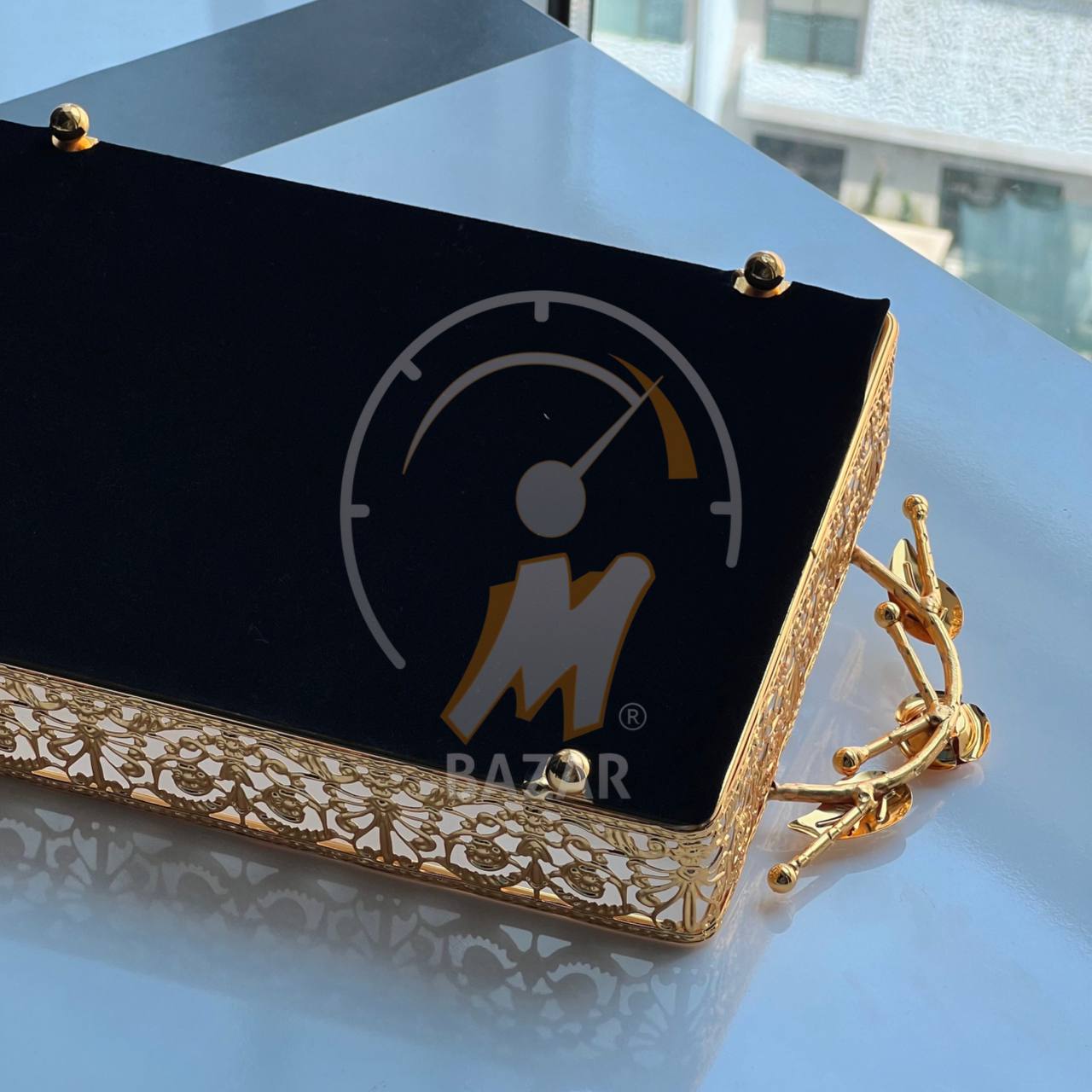 سێتی 2 سینی ئاوێنەیەکی زێڕینی دیکۆراتی لوکس