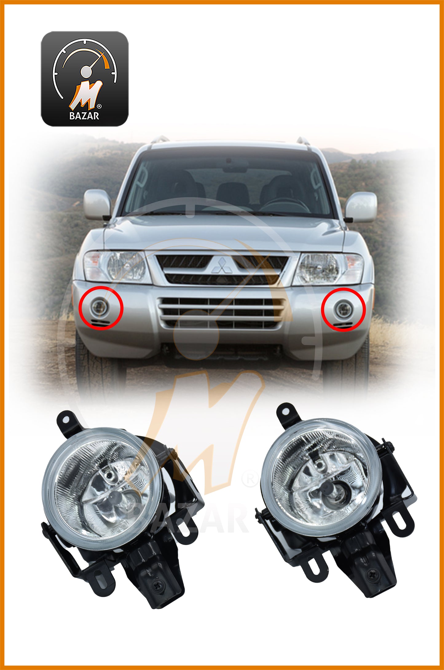 Mitsubishi Pajero 2004 لامپ تەم و مژ