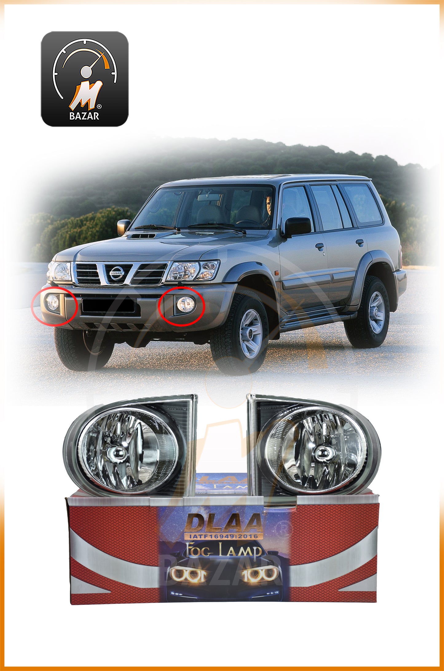 نيسان باترول 2003 مصابيح ضباب