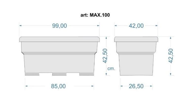 Modern Plastic Planter MAX.100