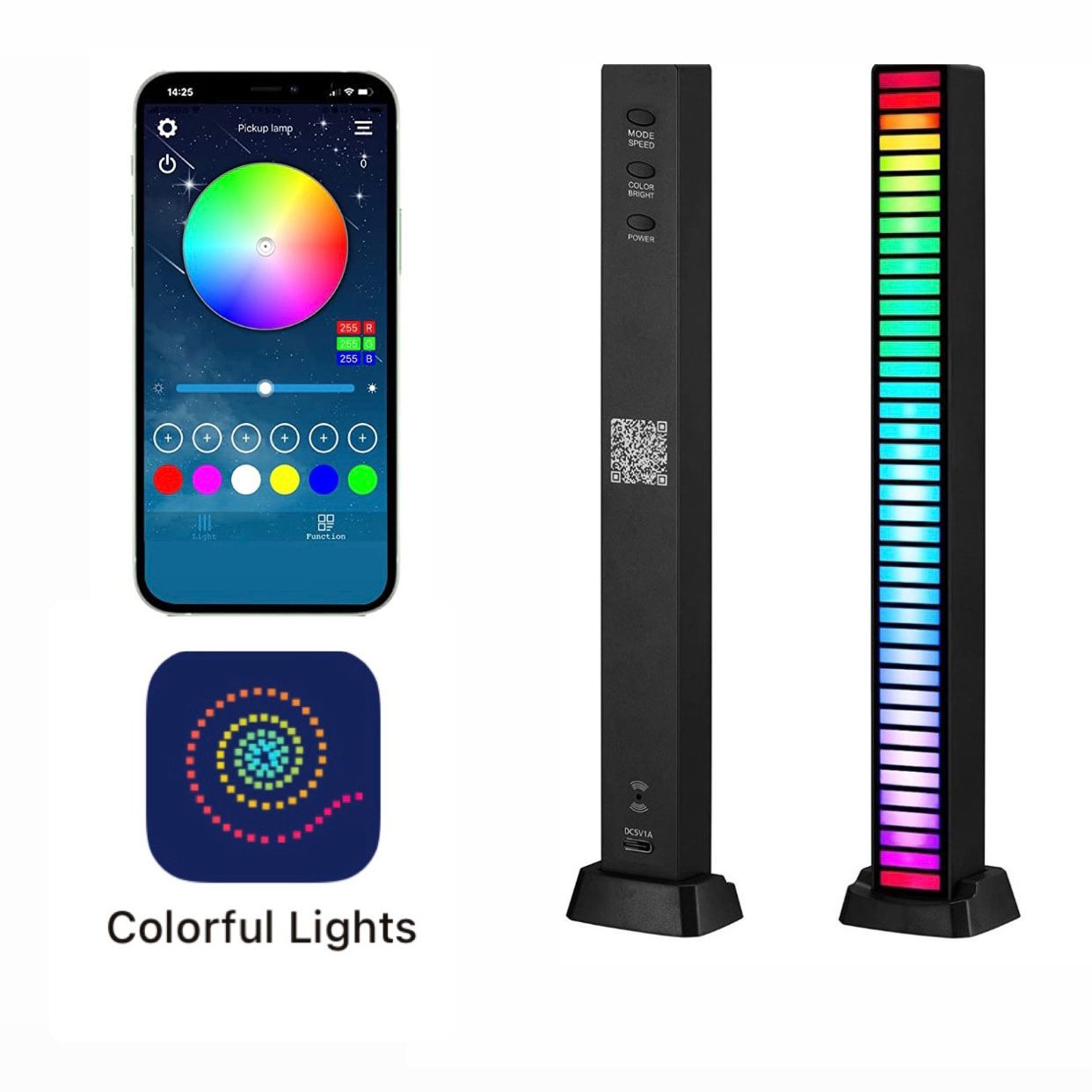 ضوء إيقاع التحكم في الصوت RGB