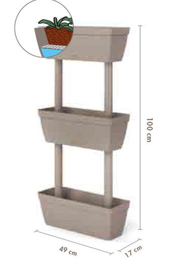 3-Tiered Plastic Pot