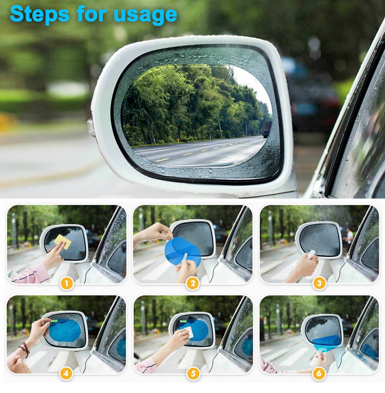 Waterproof Rainproof Car Rearview Protective Mirror Film