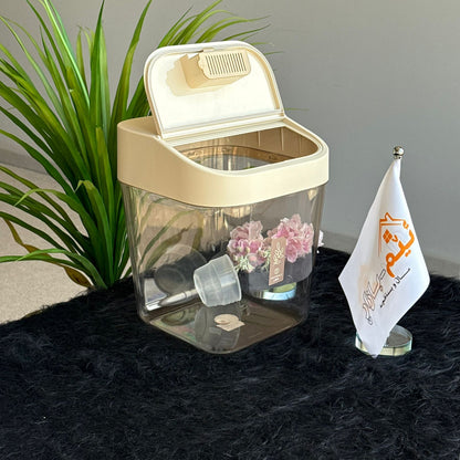 حاوية تخزين طعام محكمة الغلق مع مغرفة