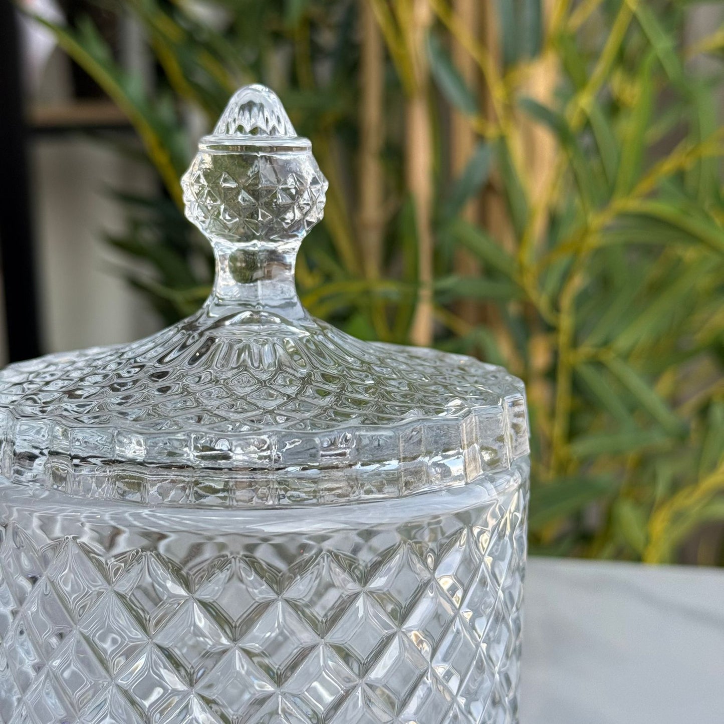 Storage Organizer Jar Glass with Lid