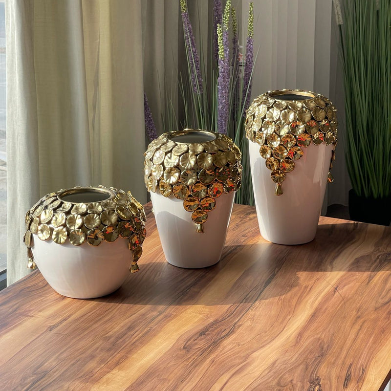 Golden Floral Luxury Decorative Vase