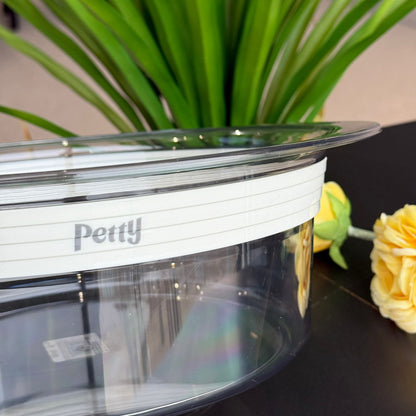 دەفری هەڵگرتنی خۆراکی ئەکریلیکیی بە سەرەوە