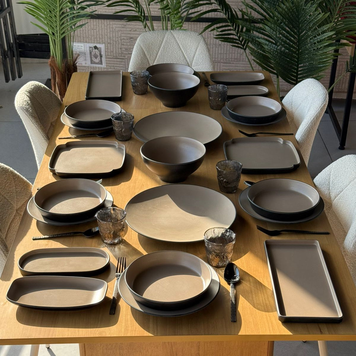 Modern Minimalist Melamine Dinnerware Plate Set