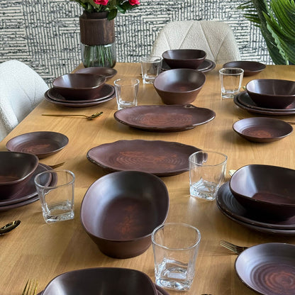 طقم أطباق عشاء أنيق وعصري من الميلامين