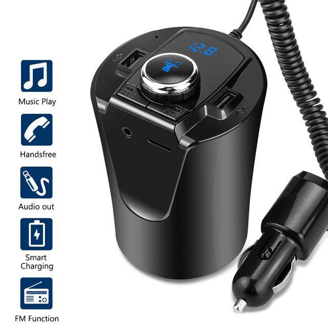 Multifunctional Cup-Shaped Car FM Transmitter