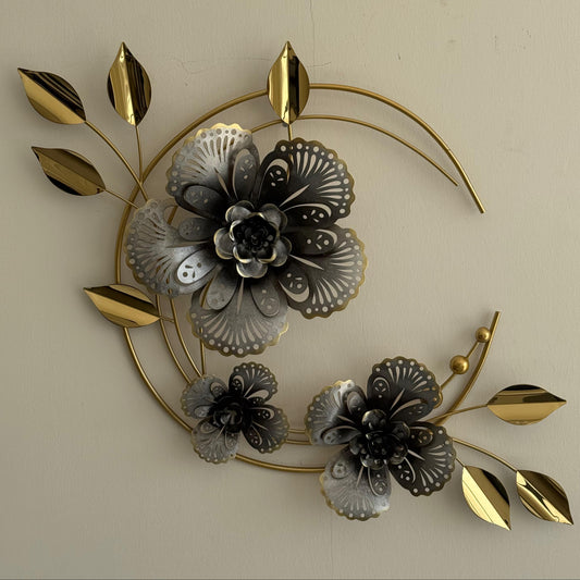 دیکۆری دیواری دەوری کانزای گوڵاوی
