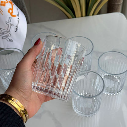 سێت پەرداخی شووشەی مۆدێرن