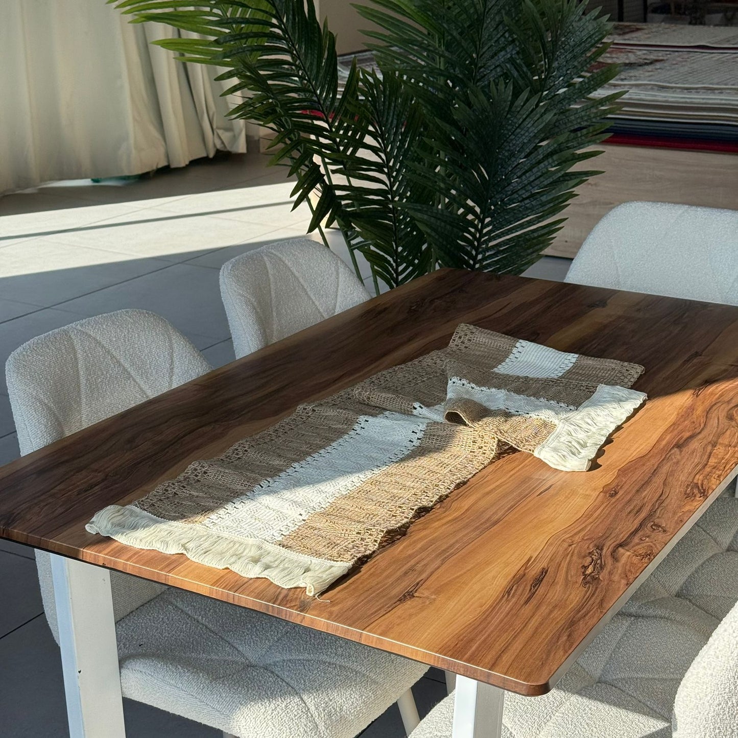 30 × 180 سم ڕاکەری مێزی سروشتی تواوە