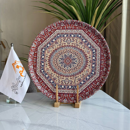 سینی خزمەتکردن بە نەخشی شاهانە - بە ٢ قەبارە