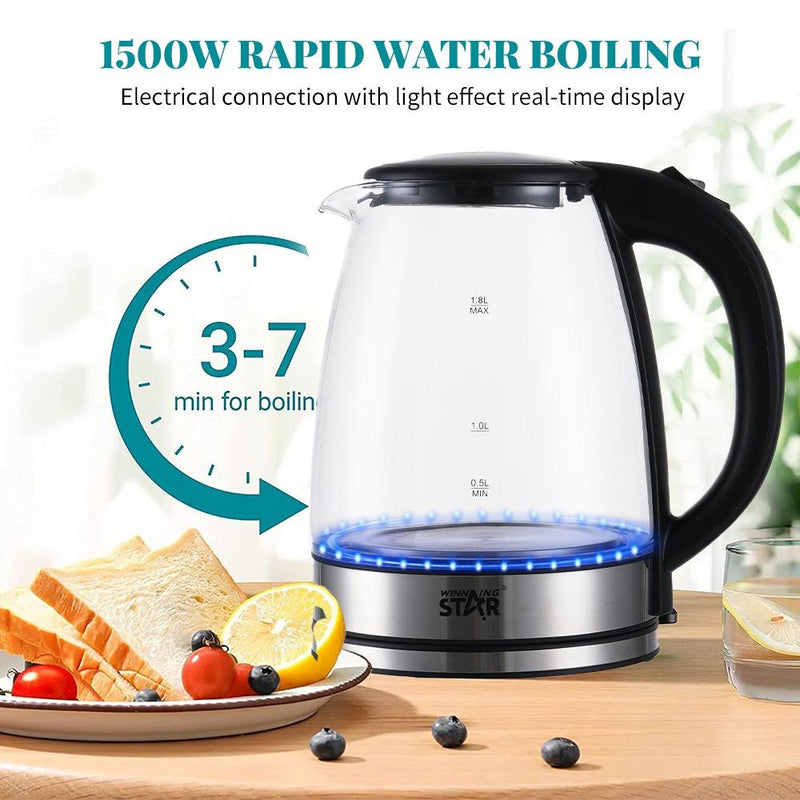 1.8L Glass Electric Kettle