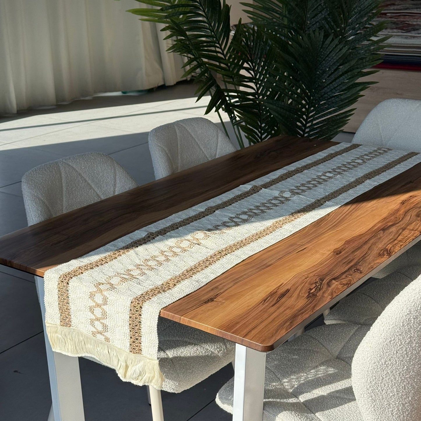 30 × 180 سم ڕاکەری مێزی سروشتی تواوە